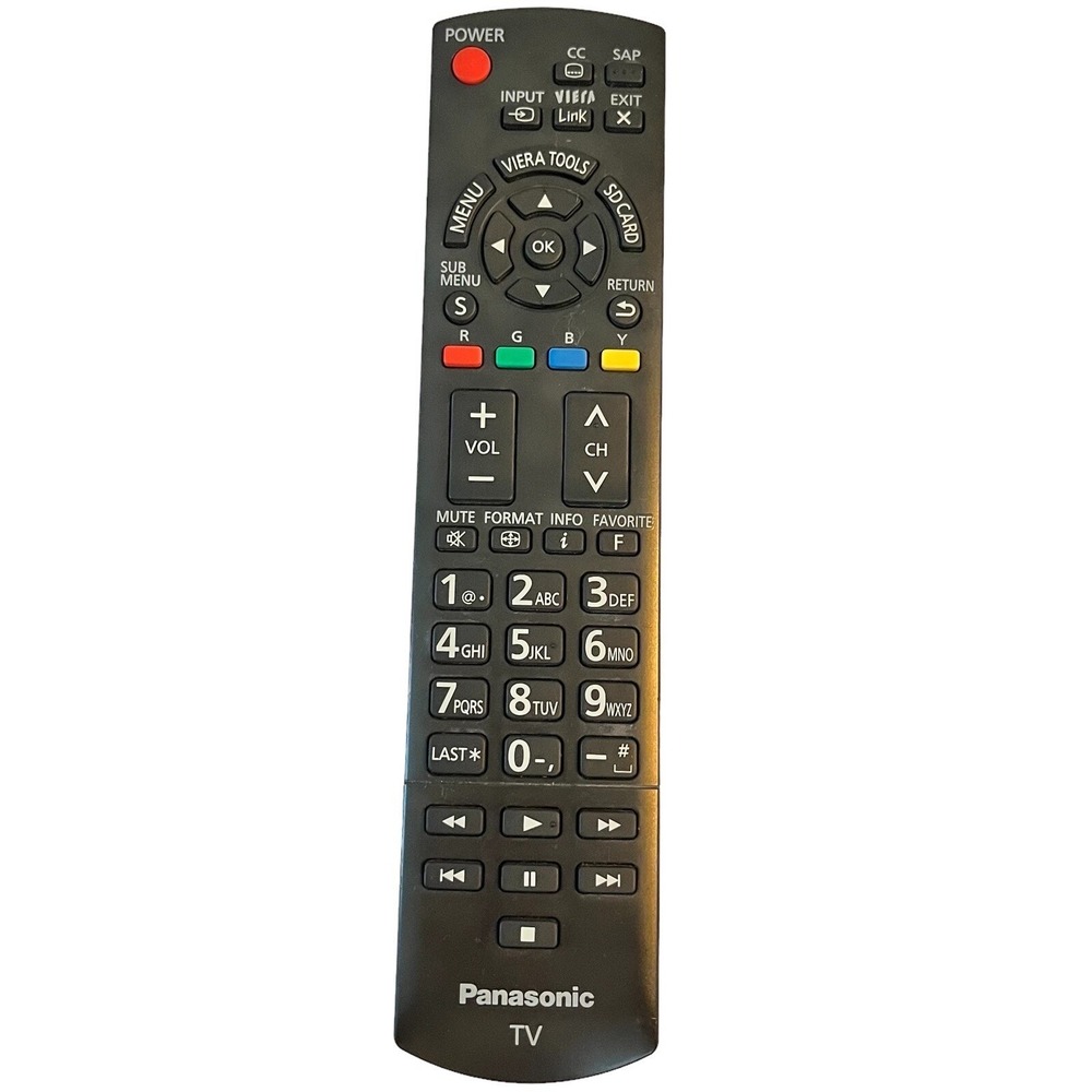 Panasonic TV Remote Control N2QAYB00570 Black Replacement Genuine OEM